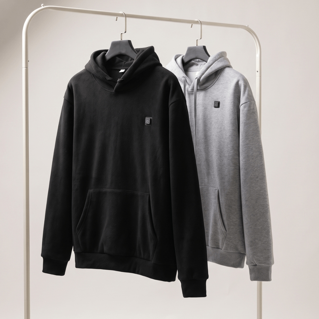 USB Beheizter Hoodie – Unisex Hoodie mit Reißverschluss