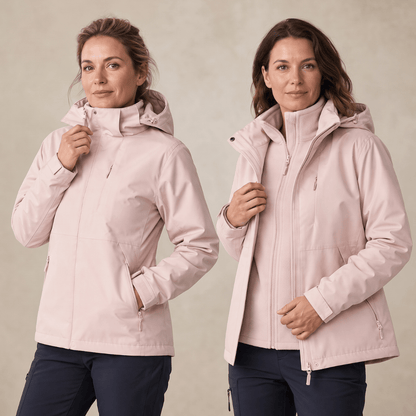 2-in-1 Ultraleichte Regenjacke & Fleecejacke für Frauen – Wind & wasserdicht