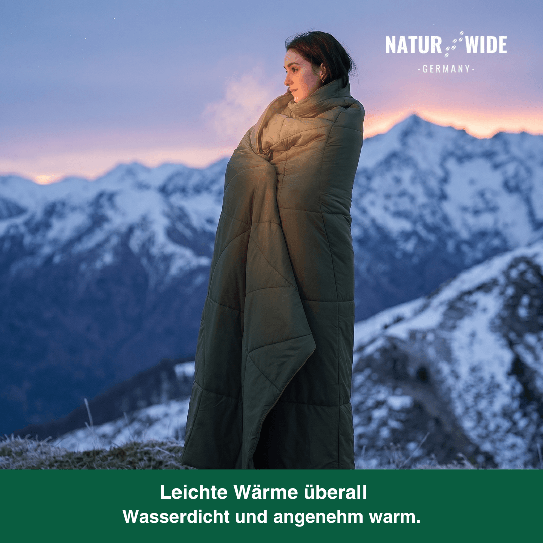 Ultraleichte Wasserdichte Campingdecke Poncho – Tragbare Steppdecke