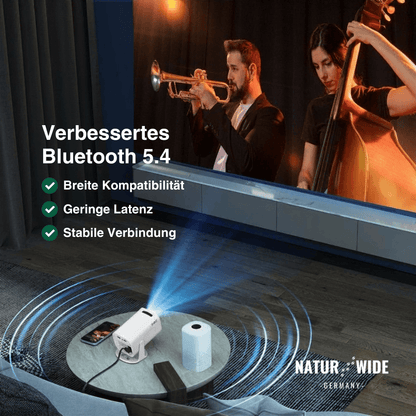 4K Smart Mini-Projektor – WiFi6 Android Heim & Outdoor