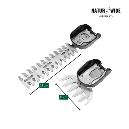 2-in-1 Akku Gras- & Strauchschere – (Verstellbar)