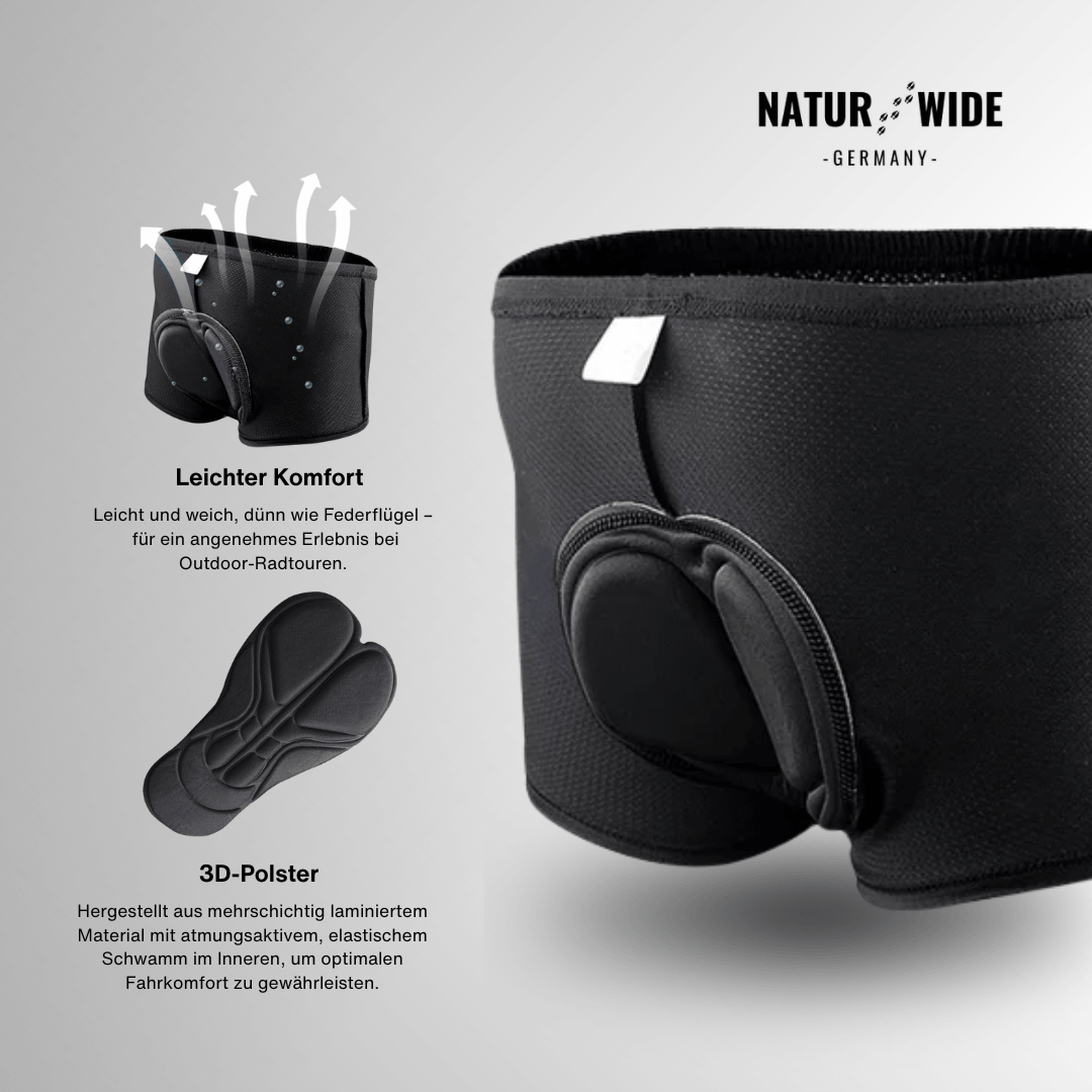Herren 4D Gepolsterte Fahrrad-Unterhose