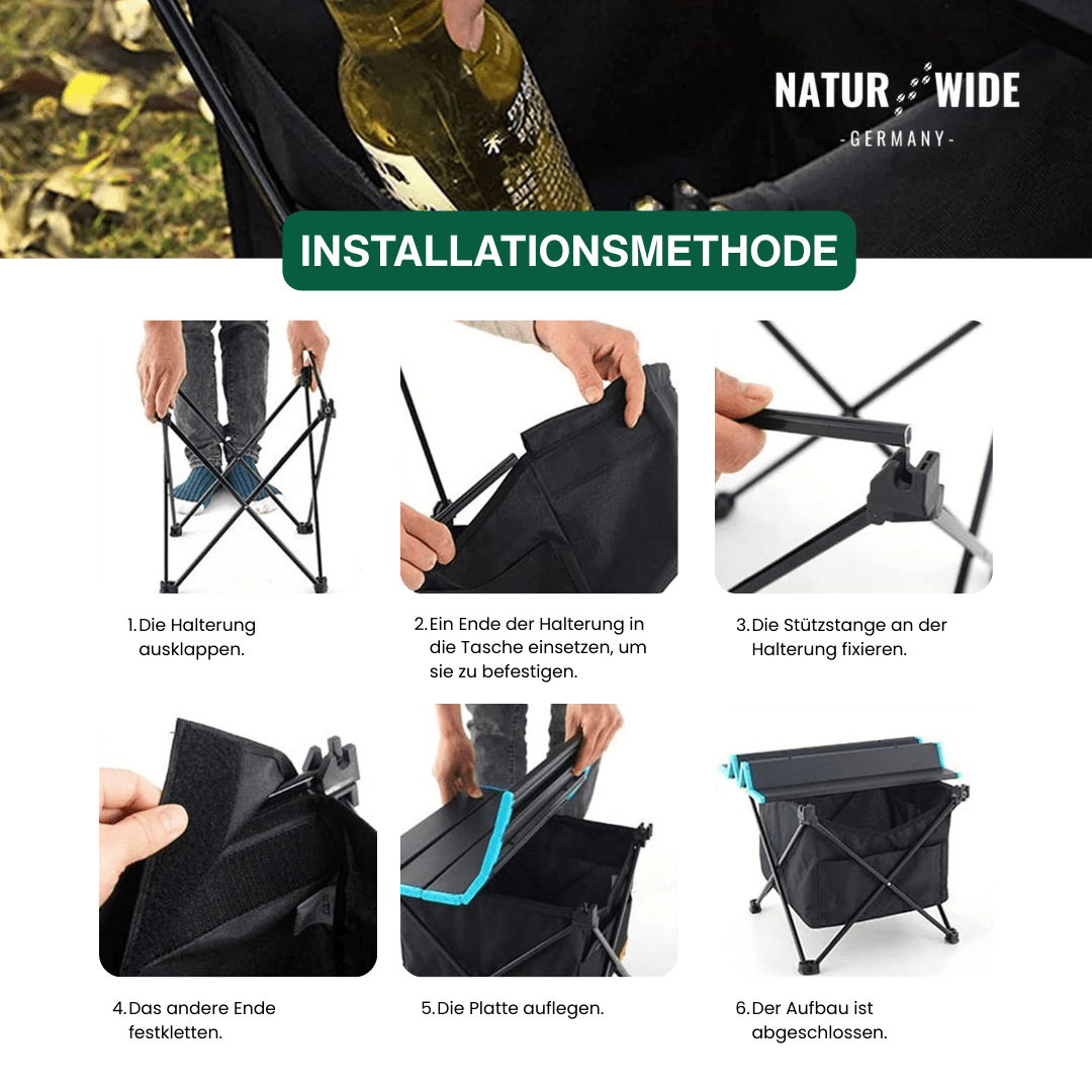Ultraleichter Aluminium-Klapptisch für Camping