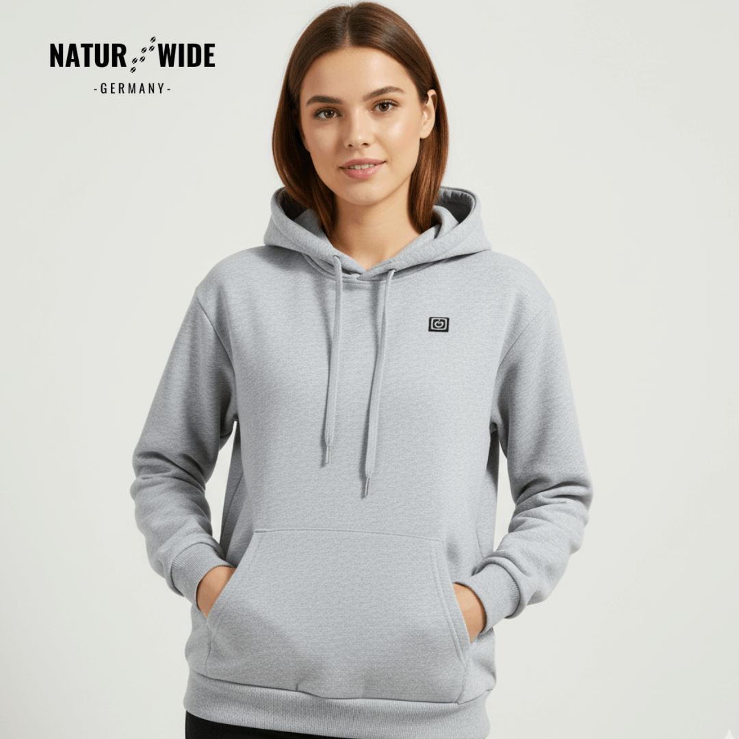 USB Beheizter Hoodie – Unisex Baumwoll-Hoodie mit Reißverschluss