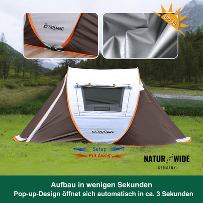 Pop-Up Wurfzelt 5-8 Personen – Automatisches Campingzelt Wasserdicht