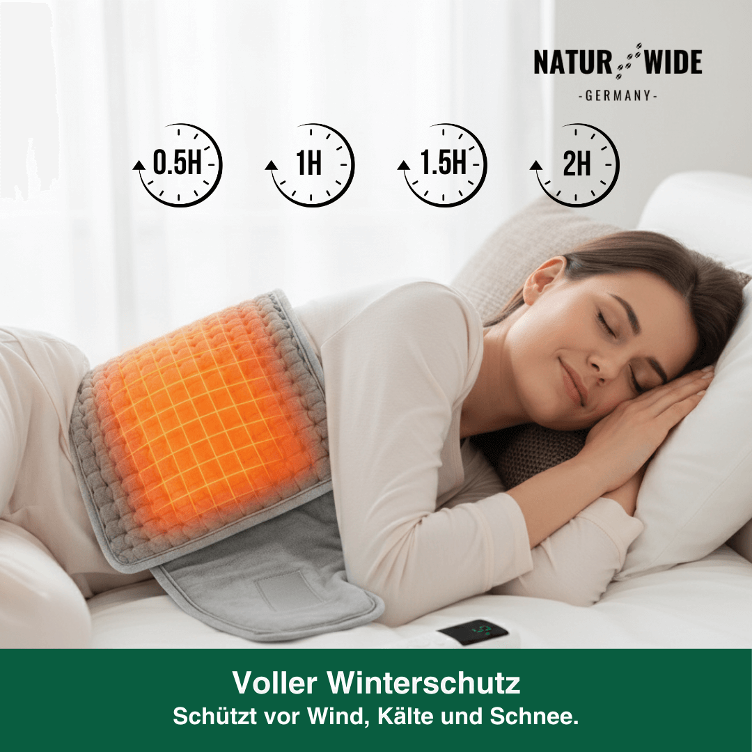 Elektrischer Heizgürtel Rücken – 9 Wärmestufen & Timer