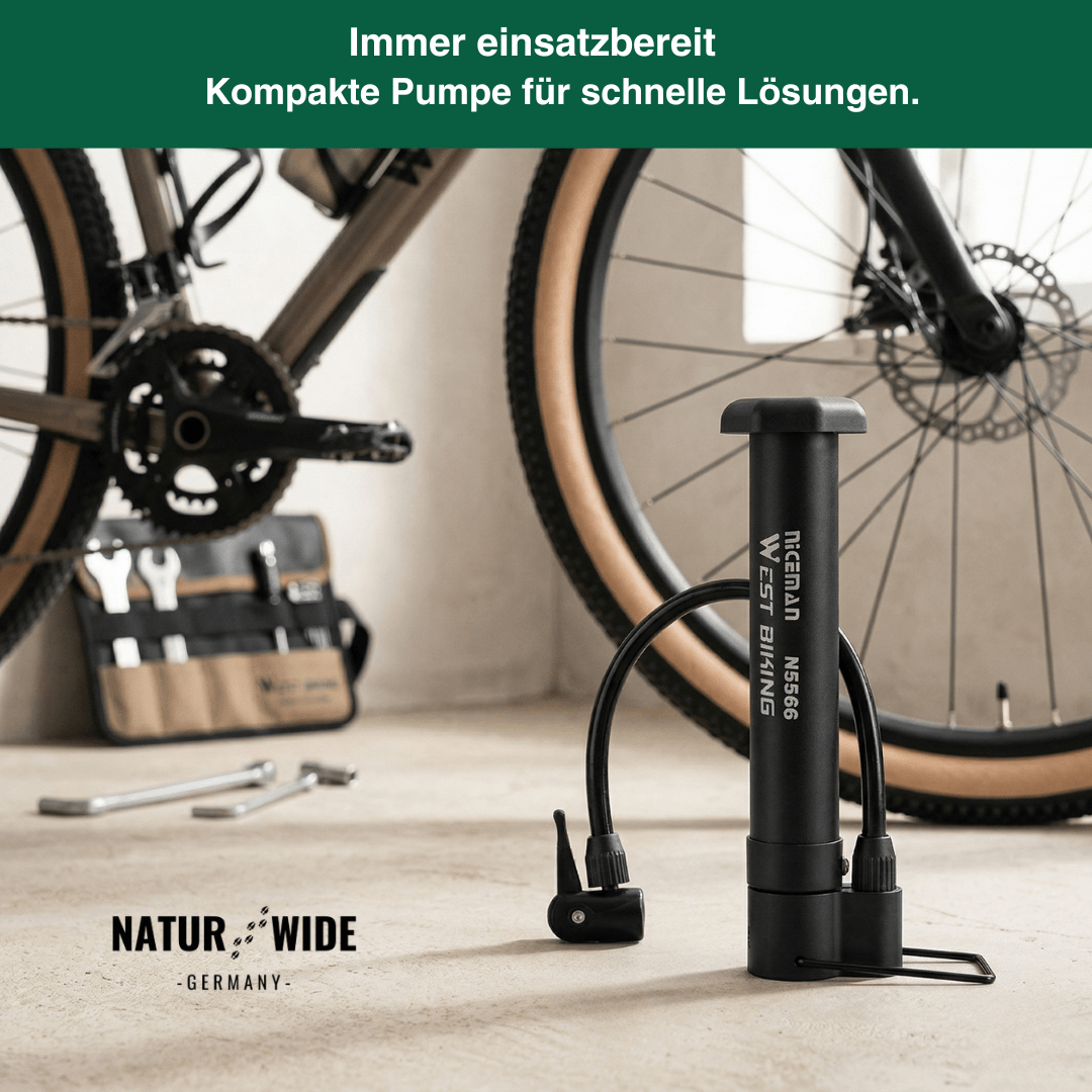 Manuelle Standfahrradpumpe & Aufblasgerät 5,5 bar