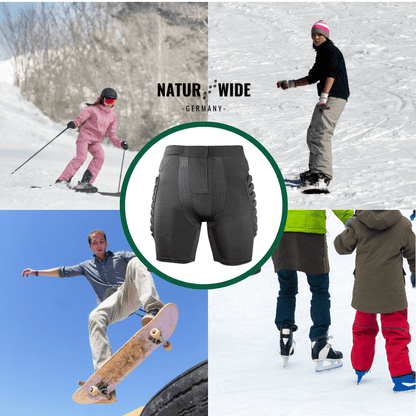3D Polster-Shorts – Hüftschutz für Ski, Snowboard & Skate