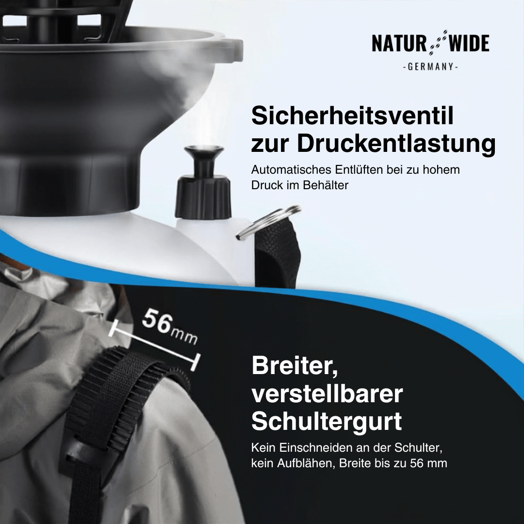 Tragbare Manuelle Campingdusche – 3/5/8L Handpumpe mit 3m Schlauch