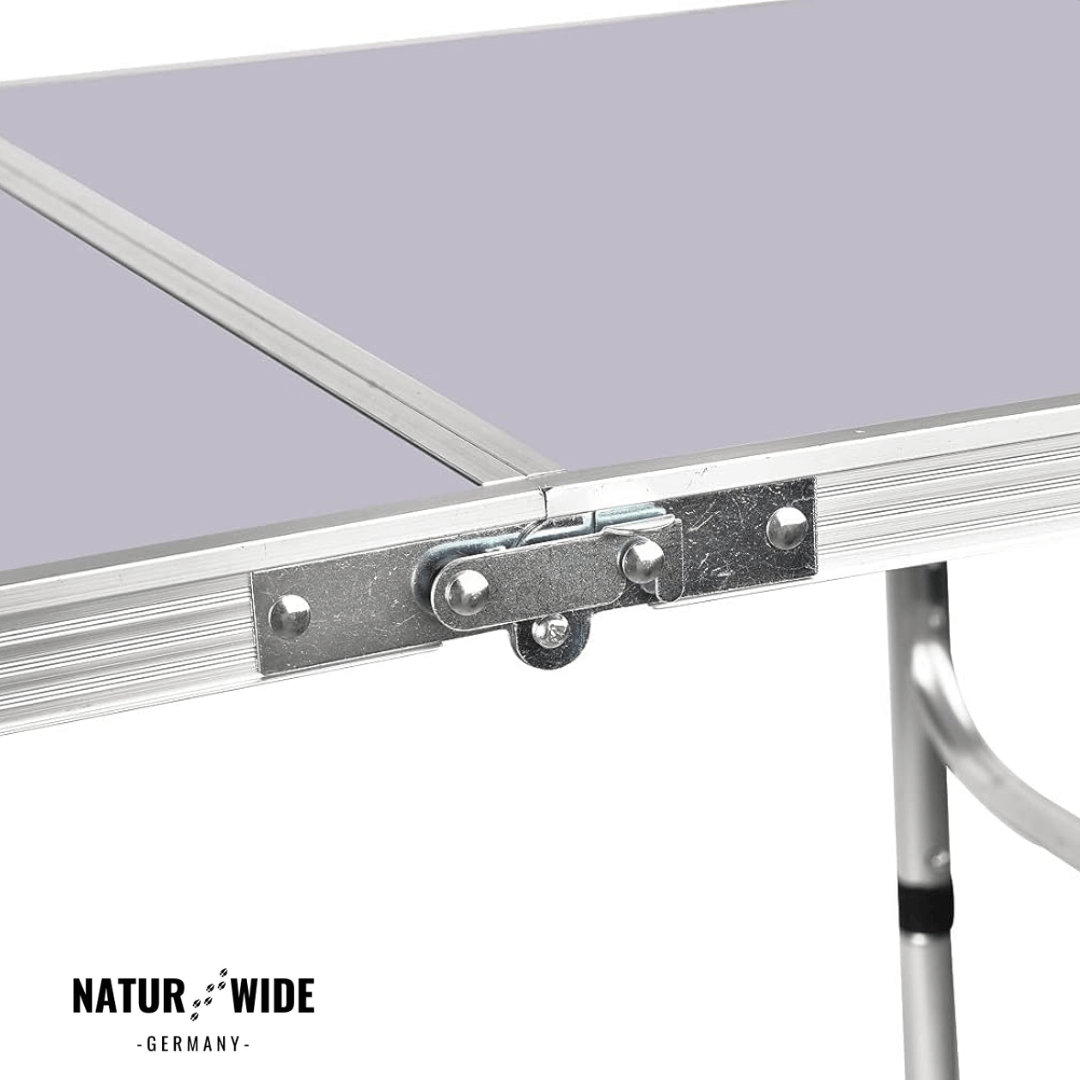 Klappbarer Campingtisch Höhenverstellbar – Alu Koffertisch