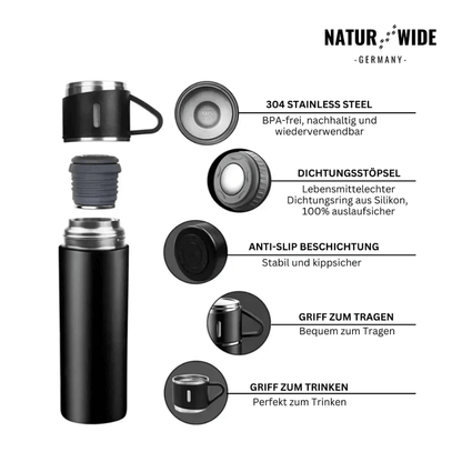 Vakuumisolierte Edelstahl - Thermosflasche