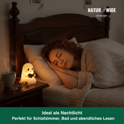 Niedliche Geist Leselampe – 3D LED Nachtlicht & Deko