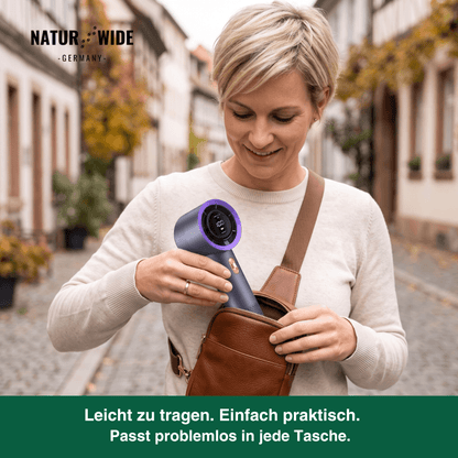 Handlicher Mini-Ventilator – 199 Geschwindigkeitsstufen, 6 Flügel, bürstenloser Motor