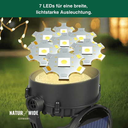 Solar Gartenstrahler LED – RGB & Weiß, IP65 & Verstellbar (2-in-1)