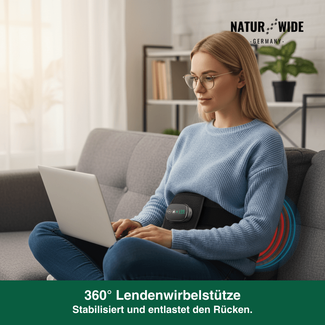 Rücken-Massagegürtel – Wärme, Vibration & Rotlichttherapie