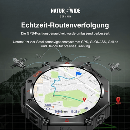 Militär GPS Smartwatch – AMOLED, 10ATM, HD Bluetooth-Anruf