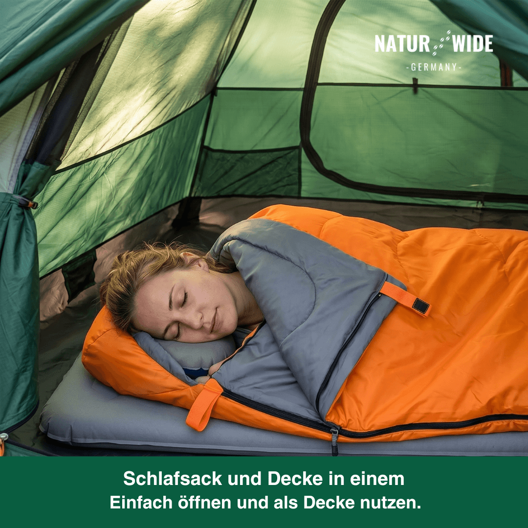 Ultraleichter Envelope-Schlafsack – 3-Jahreszeiten Camping & Reisen
