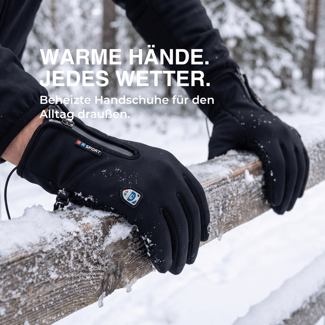 Beheizte Handschuhe (Powerbank-betrieben) –  Wasserdicht & Winddicht