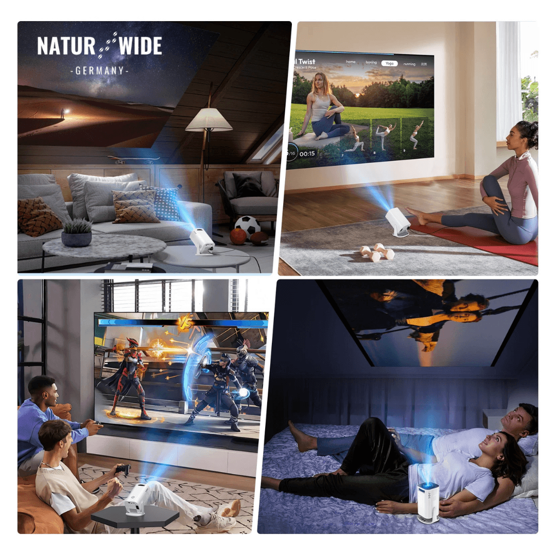 4K Smart Mini-Projektor – WiFi6 Android Heim & Outdoor