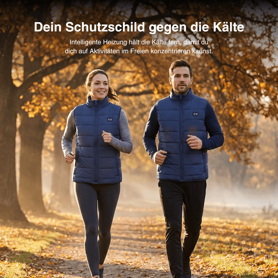 Beheizte Weste mit 9 Heiz-Zonen – Ultraleicht, USB-betrieben & ideal für Outdoor-Abenteuer