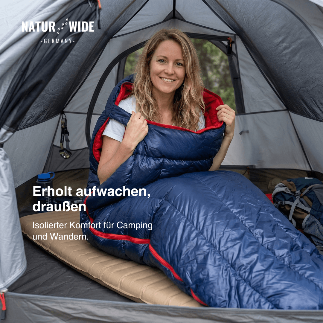 90% Gänsedaunen Schlafsack – 3-Jahreszeiten Ultraleicht Envelope-Stil