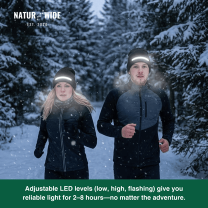 LED Mütze mit Licht – USB wiederaufladbare Unisex Wintermütze