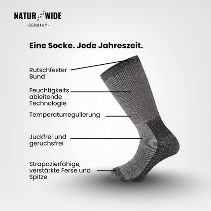 Naturwide Merino Wolle Socken – 3er Set für Damen & Herren