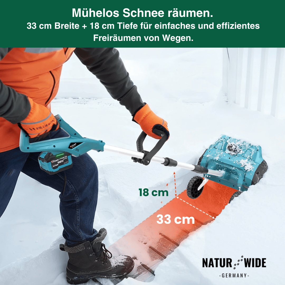 Akku Schneefräse 3500W – Bürstenloser Schneeschieber