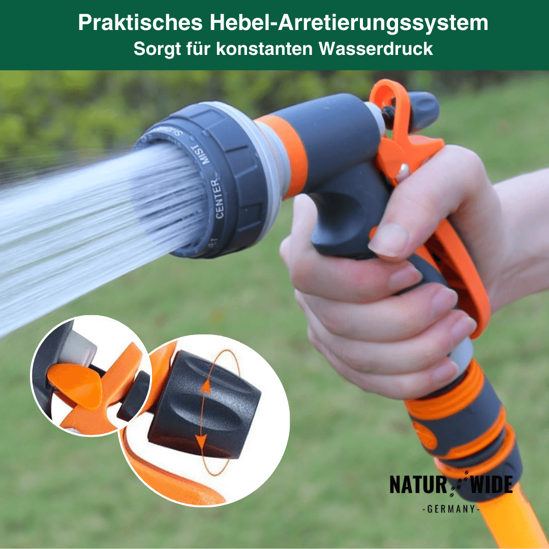 Garten-Handbrause 8-in-1 – Rutschfest & Vielseitig