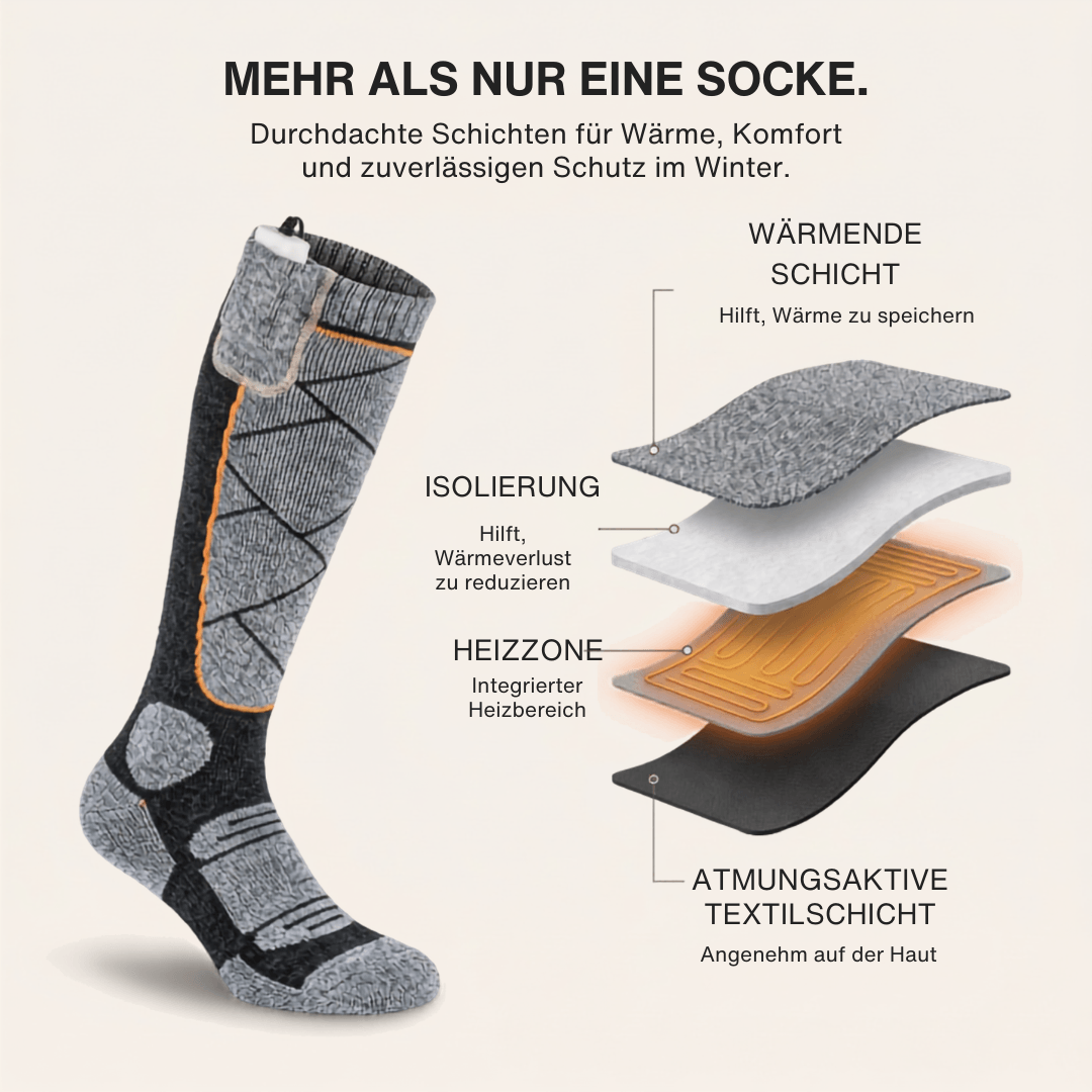 Beheizte Socken – Perfekt für Ski, Outdoor & Winter