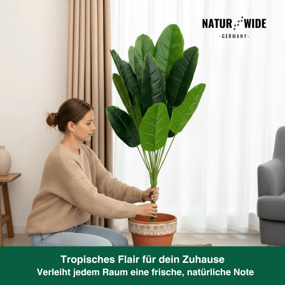 Große Kunstpalme – Real Touch Bananenbaum