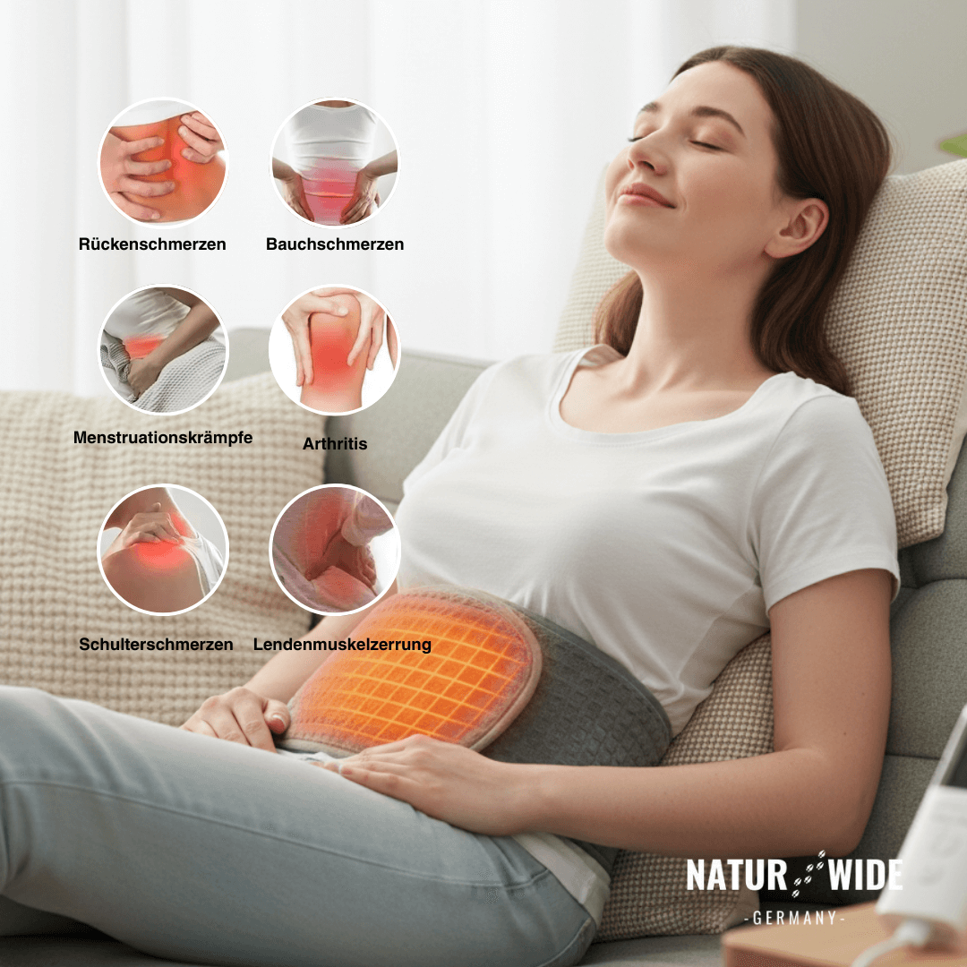 Elektrischer Heizgürtel Rücken – 9 Wärmestufen & Timer