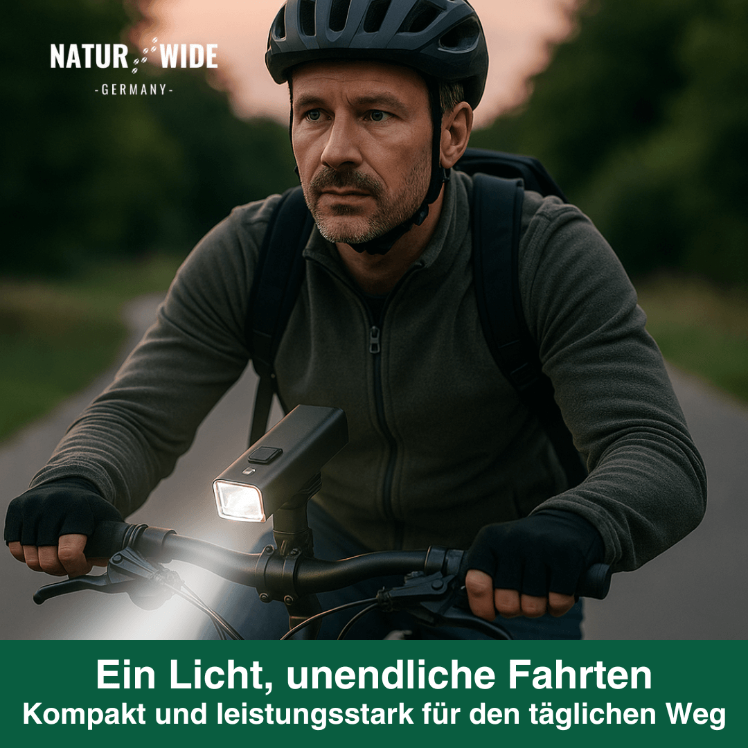 Ultrahelles USB-Fahrrad Frontlicht – Naturwide