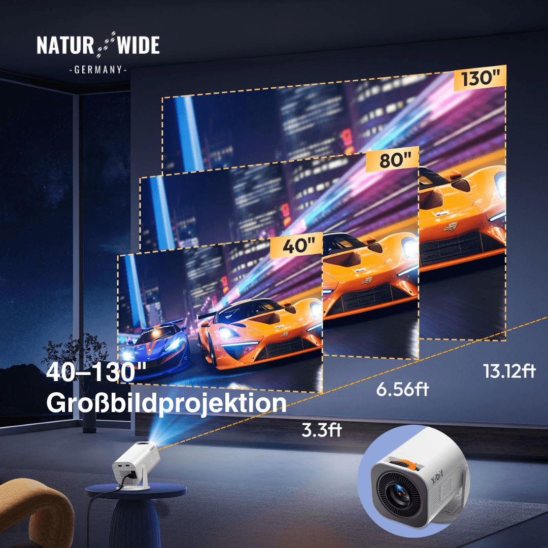 4K Smart Mini-Projektor – WiFi6 Android Heim & Outdoor
