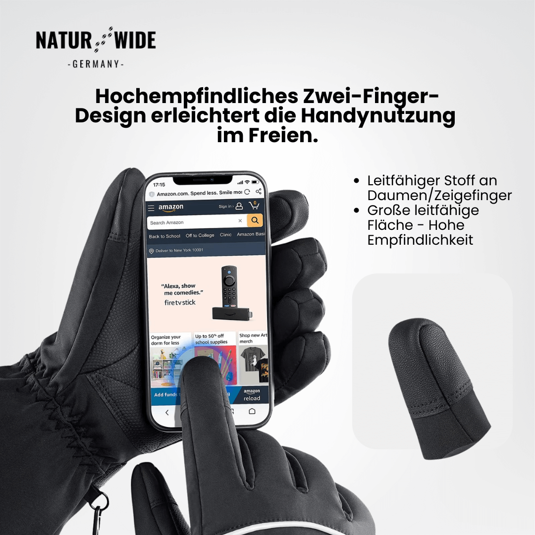 Beheizte Handschuhe – 3 Heizstufen, wasserdicht & winddicht