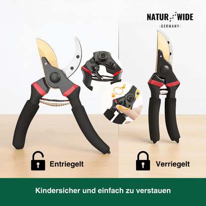 Profi Bypass-Gartenschere 21,5 cm – Scharfe Klinge & Ergonomisch