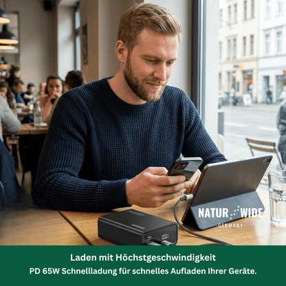 65W Schnelllade-Powerbank mit 20.000 mAh