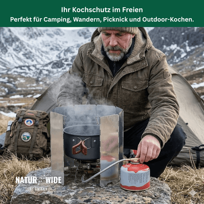 Ultraleichter 9-Platten Faltbarer Campingkocher-Windschutz