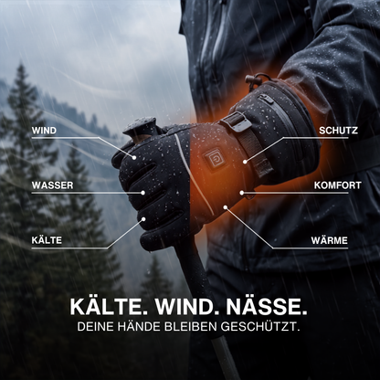 Beheizte Handschuhe – 3 Heizstufen, wasserdicht & winddicht