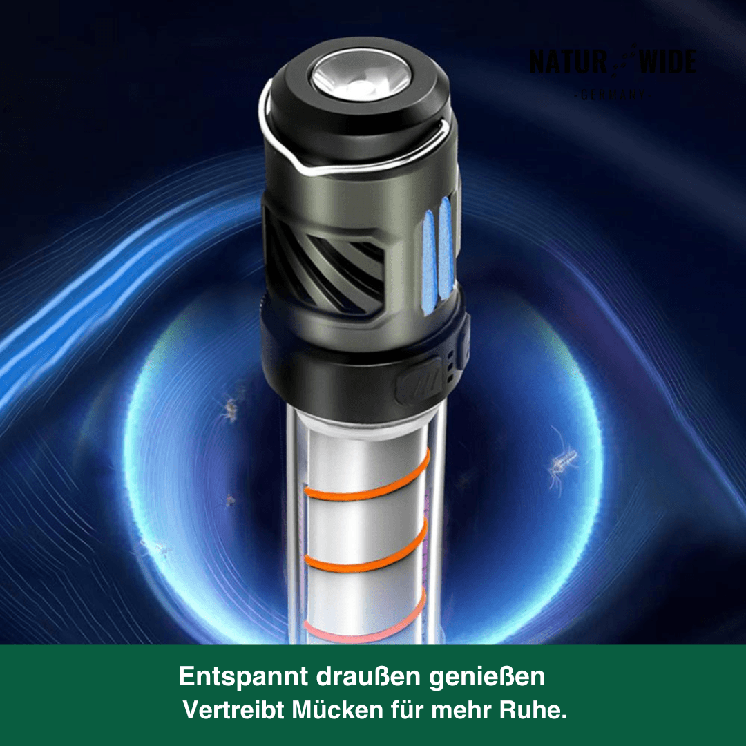 5-in-1 Campinglampe – LED-Taschenlampe & Mückenschutzlicht