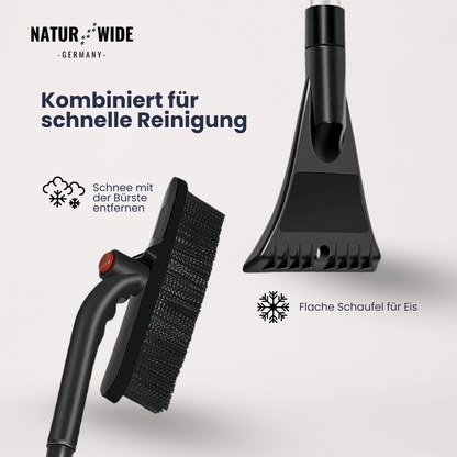 Teleskop Schneeschaufel & Eiskratzer – 2-in-1 Schneebürste