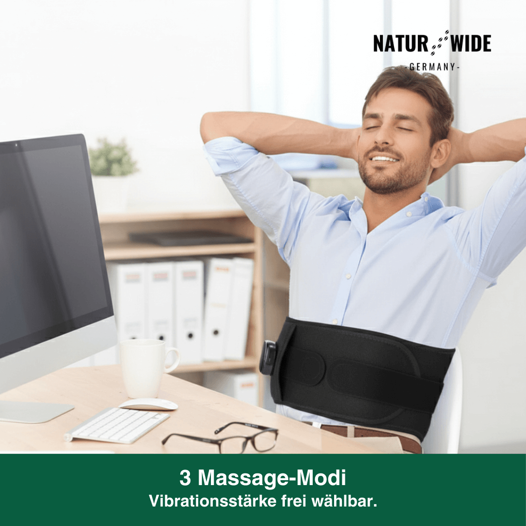 Rücken-Massagegürtel – Wärme, Vibration & Rotlichttherapie