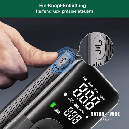 Kabelloser Reifenkompressor – Tragbarer Digitaler Luftkompressor & Powerbank