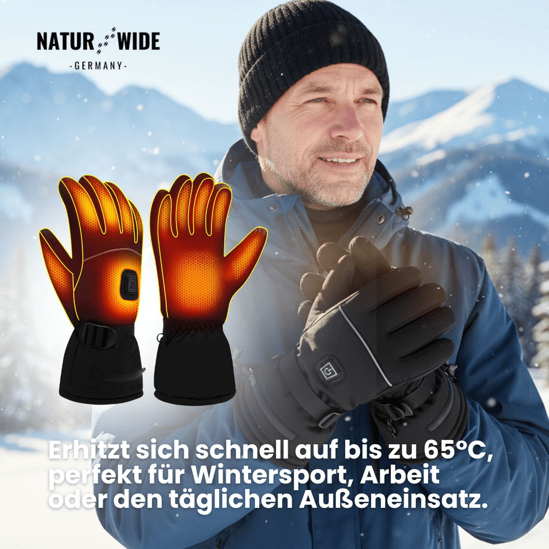 Beheizte Handschuhe – 3 Heizstufen, wasserdicht & winddicht
