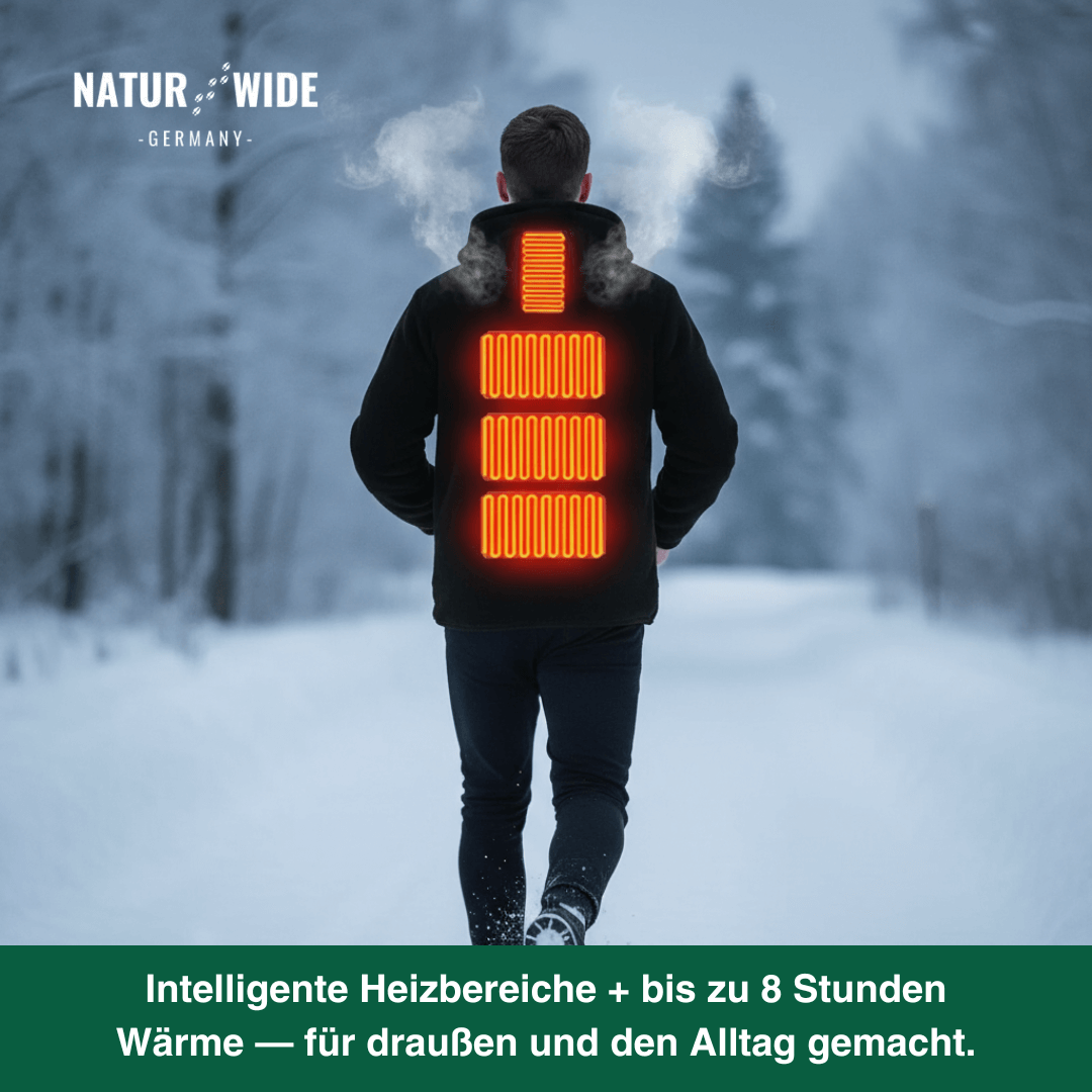 USB Beheizter Hoodie – Unisex Baumwoll-Hoodie mit Reißverschluss