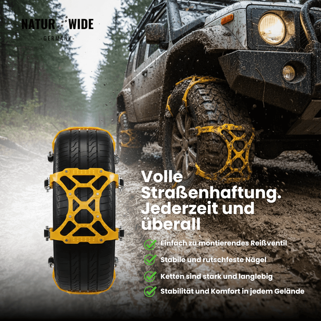 3er-Set Schneeketten für Auto/SUV/LKW