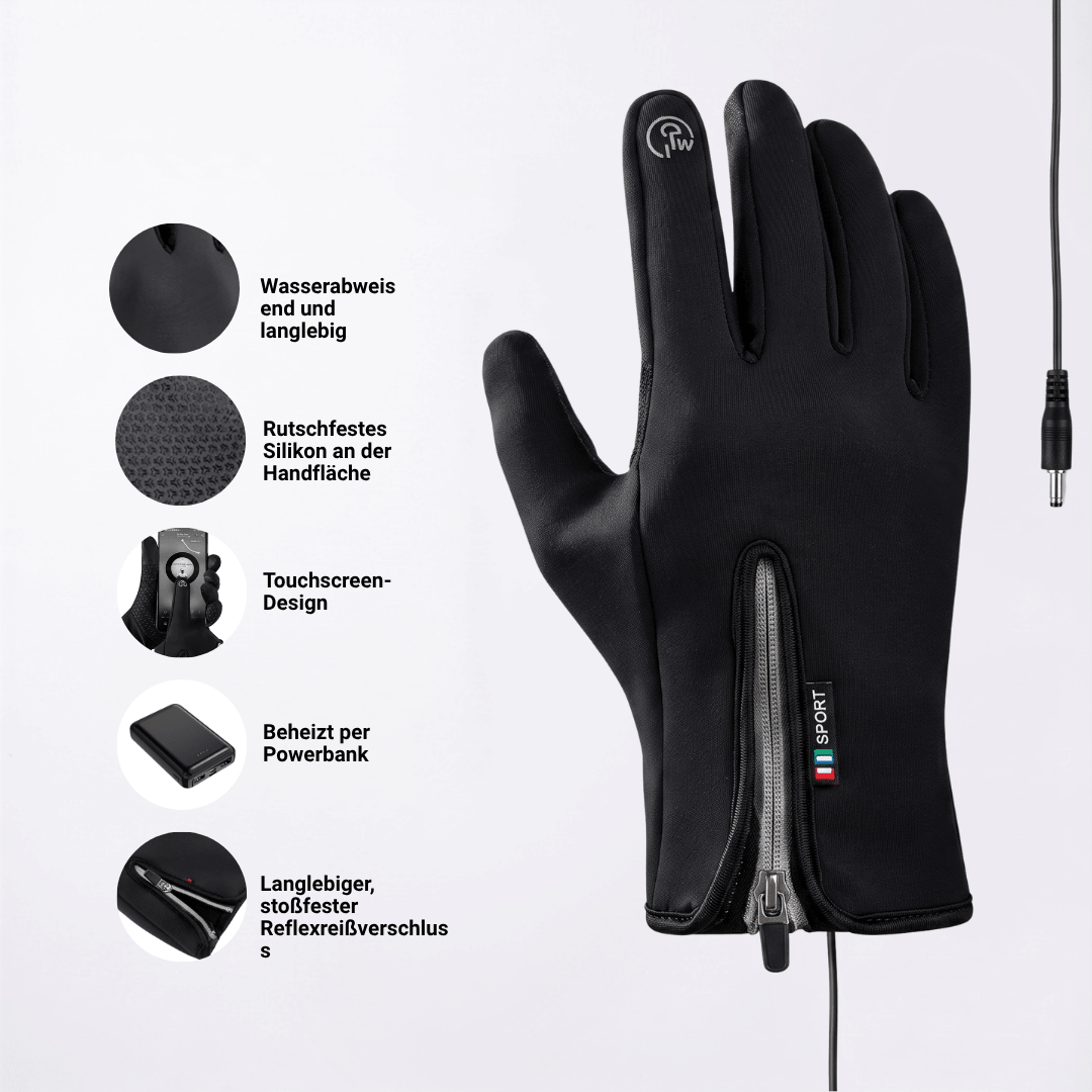 Beheizte Handschuhe (Powerbank-betrieben) –  Wasserdicht & Winddicht