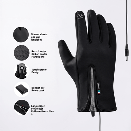 Beheizte Handschuhe (Powerbank-betrieben) –  Wasserdicht & Winddicht