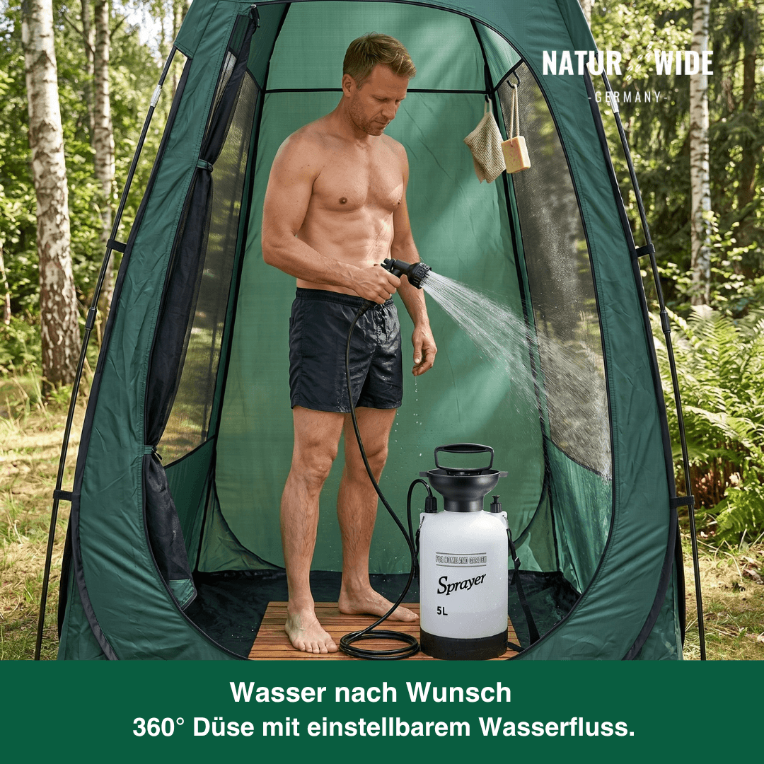 Tragbare Manuelle Campingdusche – 3/5/8L Handpumpe mit 3m Schlauch