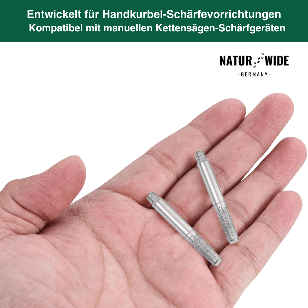 12er Set Ersatz-Schleifkopf für Manuelles Kettensägen-Schärfgerät